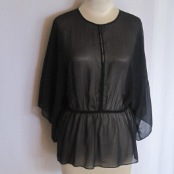 Tory Burch Margarete Sheer Top - Picture 4 of 7